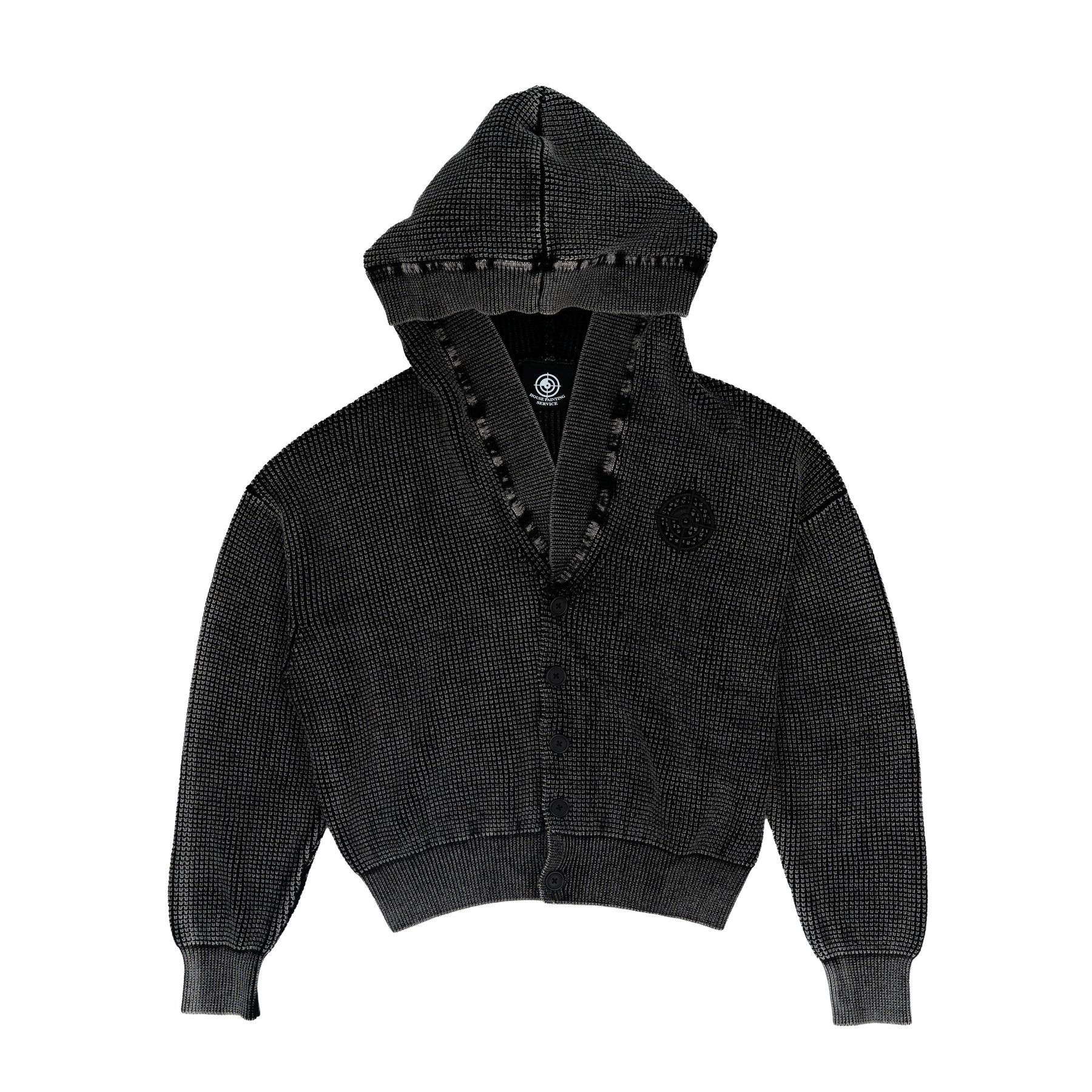 Hidden Logo Cardigan - Acid Washed