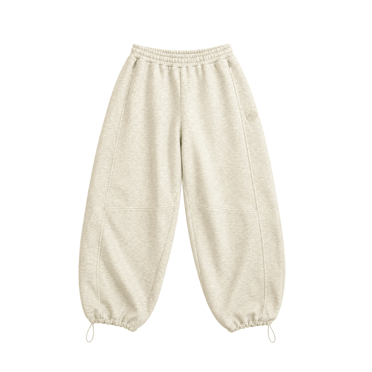 Hidden Logo Parachute Sweatpants - Grey Melange