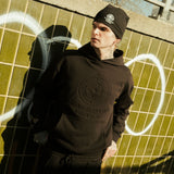Black Embossed BL Hoodie