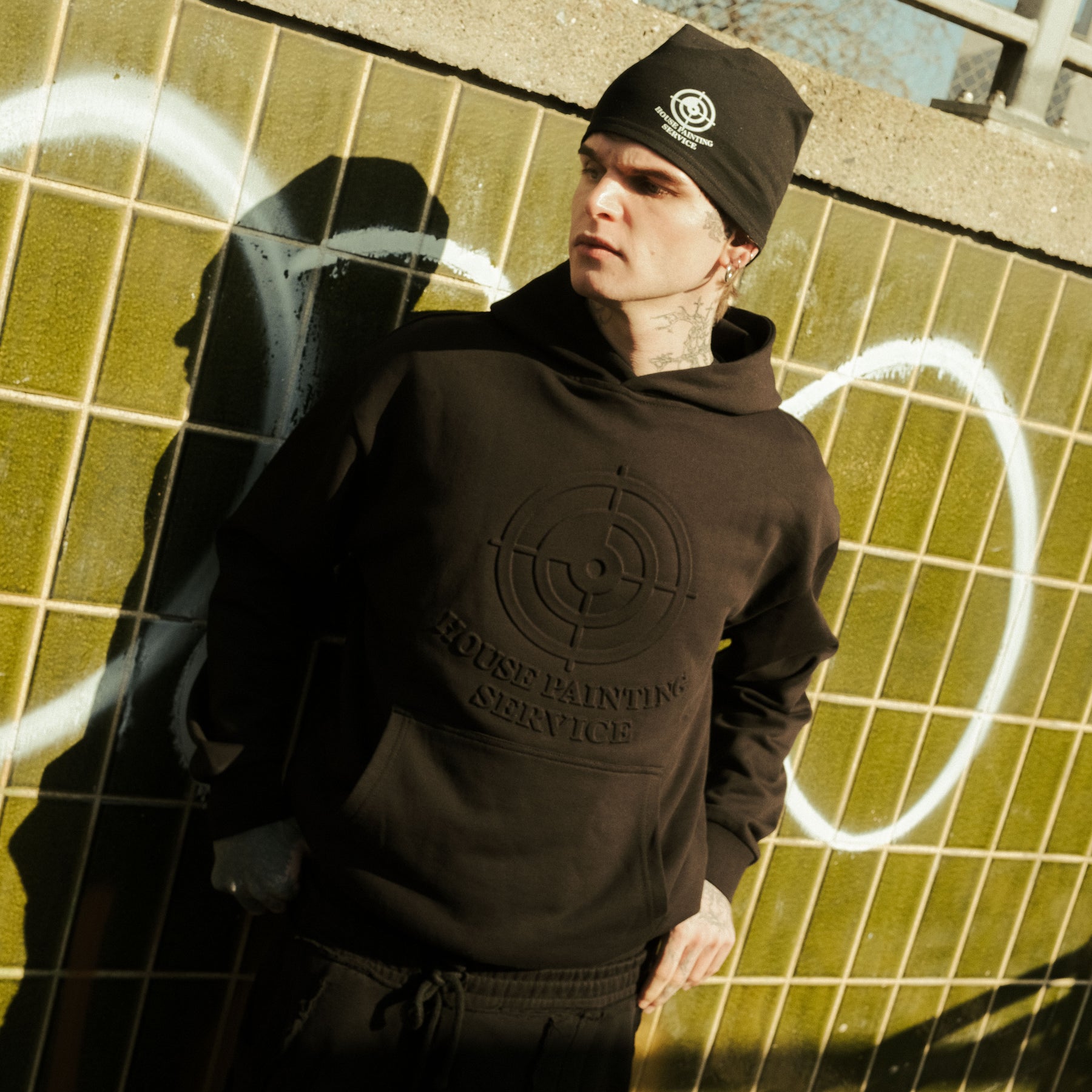 Black Embossed BL Hoodie